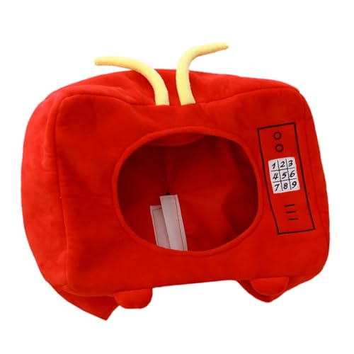KOMBIUDA 1stk Tv Kopf Abdeckung Partykostüm Hut Kinderkostüme Neuheit Kopfschmuck Lustiger Kostümhut Neuheit Partyhut Partydekoration Party-kopfbedeckung Rot Plüsch KOMBIUDA 1stk Tv Kopf Abdeckung Partykostüm Hut Kinderkostüme Neuheit Kopfschmuck Lustiger Kostümhut Neuheit Partyhut Partydekoration Party-kopfbedeckung Rot Plüsch von KOMBIUDA