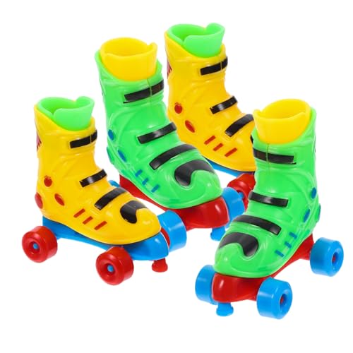 KOMBIUDA 2 Paar Lustige Finger-Skateboards Für Jungen Und Mädchen Buntes Rollschuh-Spielzeug Druckentlastungsdesign Für Jungen Und Mädchen Kompaktes Desktop-Spielzeug Zufällige Farbe von KOMBIUDA