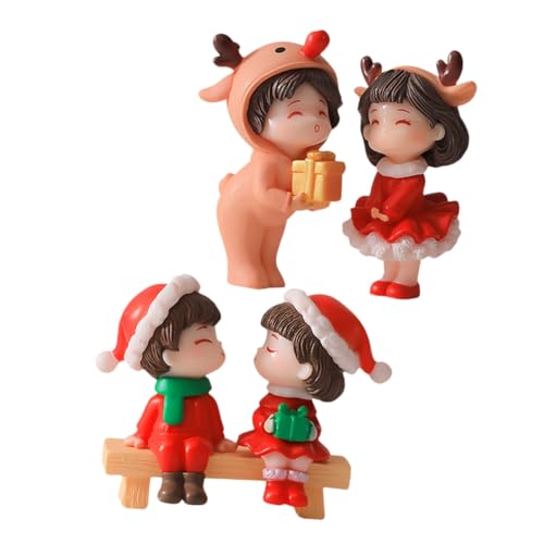 KOMBIUDA 2 Paare Landschaftsverzierungen miniaturfiguren miniaturen Figuren Romantische Statuen Ornamente Dekorationen Zwerge Valentinspaar bastelt Modell für Mikrolandschaftsliebhaber PVC von KOMBIUDA