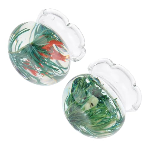 KOMBIUDA Miniatur-Aquarium-Ornamente 2 Stück Mini- -Aquarium- Für Jungen- Und Mädchenzimmer Und Puppenhaus KOMBIUDA Miniatur-Aquarium-Ornamente 2 Stück Mini- -Aquarium- Für Jungen- Und Mädchenzimmer Und Puppenhaus von KOMBIUDA