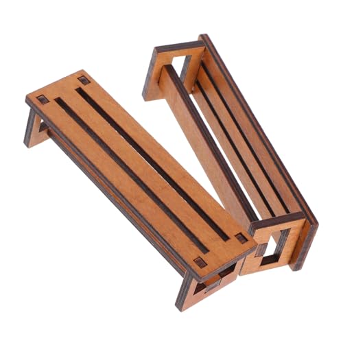 KOMBIUDA 2 STK Mini-stuhldekoration Schwarzer Stuhl Möbelschienen Objekthocker Formdekoration Gelbe Tischdecke Puppenhaus-statuen Kopfstütze des Drehstuhls Kleine Fischstatuen Holz Brown KOMBIUDA 2 STK Mini-stuhldekoration Schwarzer Stuhl Möbelschienen Objekthocker Formdekoration Gelbe Tischdecke Puppenhaus-statuen Kopfstütze des Drehstuhls Kleine Fischstatuen Holz Brown von KOMBIUDA