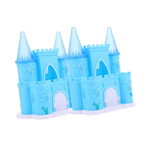 KOMBIUDA 2 STK Schloss Kindervilla Schlossmodell Villa Schloss Form Mini-hausdekoration Puppenhausverzierungen Mini-hausschmuck Mini-hausbedarf Blue Abs von KOMBIUDA