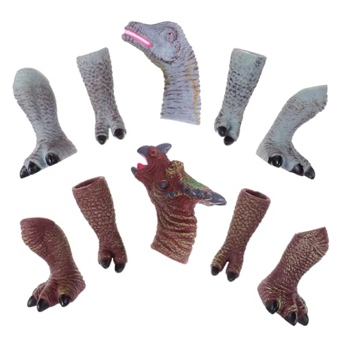 KOMBIUDA 2 Sätze Dinosauriermodellpuppe Dinosaurier-fingerpuppen Fingerpuppe Für Marionetten Fingerspielzeug Für Mini-fingerpuppen Hochwertiges Weichgummi (Vinyl) von KOMBIUDA