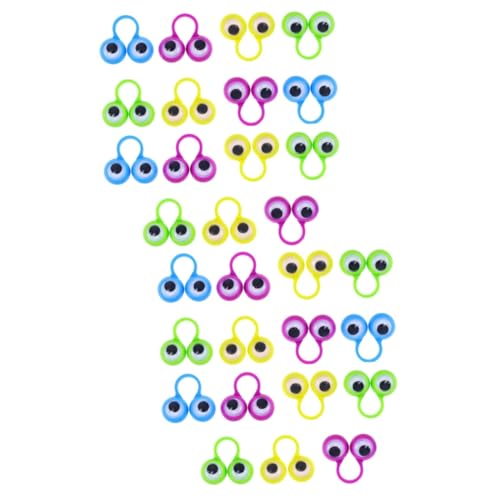 KOMBIUDA 2 Sätze Fingeraktivitätsring Lustiges Augapfelspielzeug Neuheit Fingerspielzeug Augäpfel Ringen Augen Fingerspielzeug Lustiges Fingerspielzeug Fingerpuppen Plastik 15 Stücke * 2 von KOMBIUDA