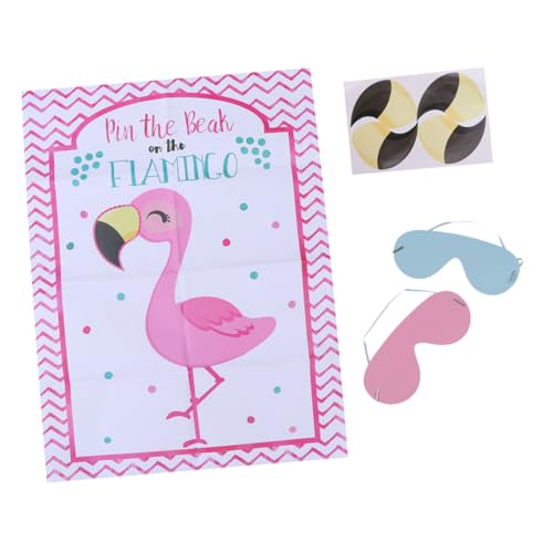 KOMBIUDA 2 Sätze Flamingo-Aufkleber Party partyknaller Party Aufkleber geburtstagdeko geburtstagsdeko partyhüte Kindergeburtstag Spielplakat Foto Aufkleber Papier Rosa von KOMBIUDA