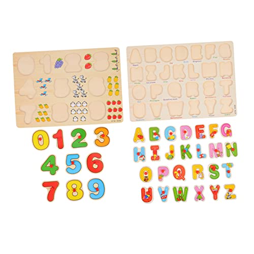 KOMBIUDA 2 Sätze Holzpuzzle Set für Teiliges Lernspielzeug mit Zahlen und Buchstaben Fördert Kreativität und Motorische Fähigkeiten Geeignet für Jungen und Mädchen Ab Jahren KOMBIUDA 2 Sätze Holzpuzzle Set für Teiliges Lernspielzeug mit Zahlen und Buchstaben Fördert Kreativität und Motorische Fähigkeiten Geeignet für Jungen und Mädchen Ab Jahren von KOMBIUDA