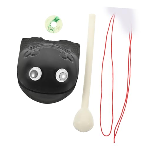 KOMBIUDA 2 Sätze Percussion Dekompressionsinstrument Meditationstrommel Fischtempel Schlaginstrument Präsentieren Instrumente Musik Erleuchtung Schwarzer Kunststoff von KOMBIUDA