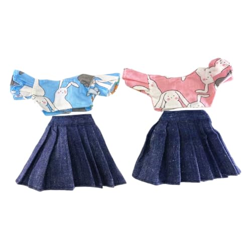 KOMBIUDA 2 Sätze Puppenkleidung Häschen-Oberteil Mit Rock Kaninchen-Aufdruck 30 cm Puppenhausdekoration Puppenkostümzubehör KOMBIUDA 2 Sätze Puppenkleidung Häschen-Oberteil Mit Rock Kaninchen-Aufdruck 30 cm Puppenhausdekoration Puppenkostümzubehör von KOMBIUDA