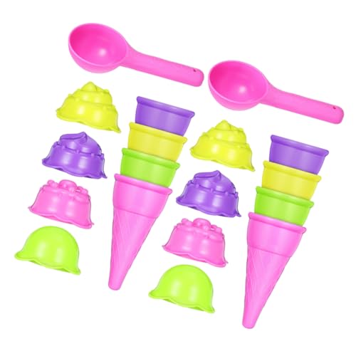 KOMBIUDA 2 Sätze Sandspielzeug Eiscreme Set Bunte Kunststoffformen Schaufeln für Strand Sandbox Realistische Stapelbare Waffeln für Kreatives Outdoor Spiel und Fantasievolles Sandspiel KOMBIUDA 2 Sätze Sandspielzeug Eiscreme Set Bunte Kunststoffformen Schaufeln für Strand Sandbox Realistische Stapelbare Waffeln für Kreatives Outdoor Spiel und Fantasievolles Sandspiel von KOMBIUDA