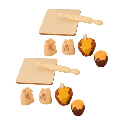 KOMBIUDA 2 Satz Miniatur Backzubehör für Puppenhaus mit Holz-Nudelholz Honigglas und Küchenutensilien Realistische Miniaturküche Deko DIY Bastelset für Kreative Puppenhausgestaltung KOMBIUDA 2 Satz Miniatur Backzubehör für Puppenhaus mit Holz-Nudelholz Honigglas und Küchenutensilien Realistische Miniaturküche Deko DIY Bastelset für Kreative Puppenhausgestaltung von KOMBIUDA