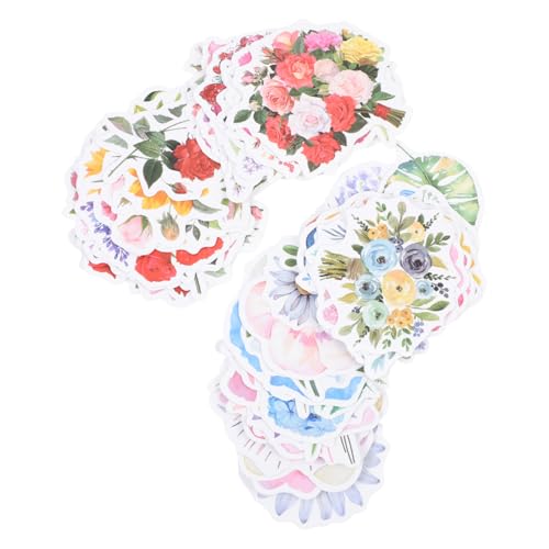 KOMBIUDA Blumenaufkleber 2 Sätze Dekorative Handkonto-Aufkleber DIY-Scrapbook-Aufkleber Albumaufkleber Tagebuchaufkleber Scrapbooking-Etiketten von KOMBIUDA