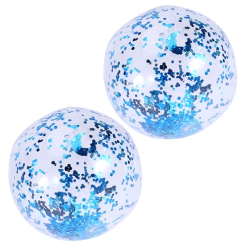 KOMBIUDA 2 Stück 16 Aufblasbarer Ball Glitzerball Strand Aufblasbare Bälle Glitzerkugeln Party Funkeln Fangen Wasserball Transparente Kugel Blue KOMBIUDA 2 Stück 16 Aufblasbarer Ball Glitzerball Strand Aufblasbare Bälle Glitzerkugeln Party Funkeln Fangen Wasserball Transparente Kugel Blue von KOMBIUDA