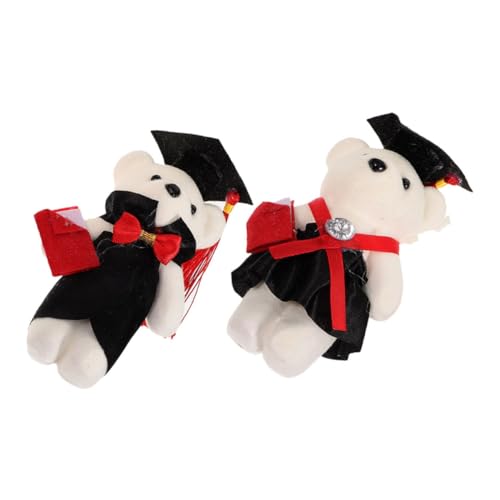 KOMBIUDA 2stücke Plüsch-bär Doktorhut Dekoration Für Abschlussfeiern Niedliche Kuscheltiere Für Graduierungsgeschenke Ergänzung Für Blumensträuße Und Festtagsdekorationen von KOMBIUDA