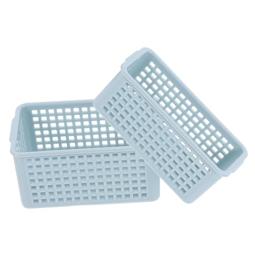 KOMBIUDA 2 Stück Aufbewahrungskorb Spielzeugkisten Spielzeugkorb Korb für Mädchen Spielzeugbehälter Kleiner Korb ablagekörbe kühlkorb einkaufskorb Miniaturfiguren Mini-Hauskorb PVC Blue von KOMBIUDA