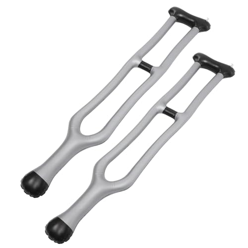 KOMBIUDA 2 Stück Aufblasbare Simulation Krücken PVC Gehstock Halloween Kostüm Requisite für Party Fotorequisite von KOMBIUDA