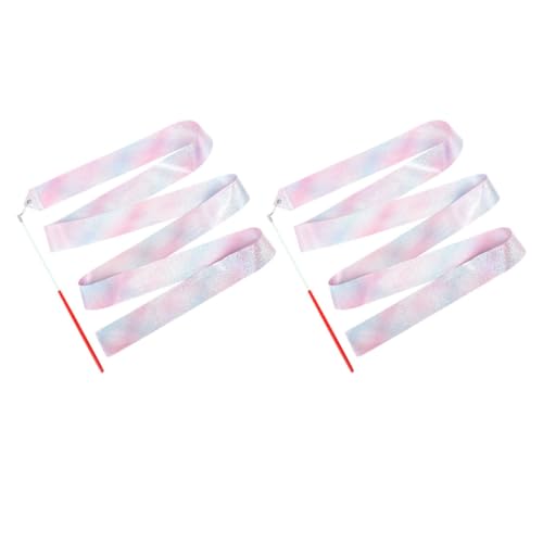 KOMBIUDA 2 Stück Bänder für rhythmische Gymnastik Ribbon Dancer Zauberstab Schleife tanzende Luftschlangen Party Buntes Band Seide Gymnastik-Streamer Gymnastikband durchführen Polyester KOMBIUDA 2 Stück Bänder für rhythmische Gymnastik Ribbon Dancer Zauberstab Schleife tanzende Luftschlangen Party Buntes Band Seide Gymnastik-Streamer Gymnastikband durchführen Polyester von KOMBIUDA