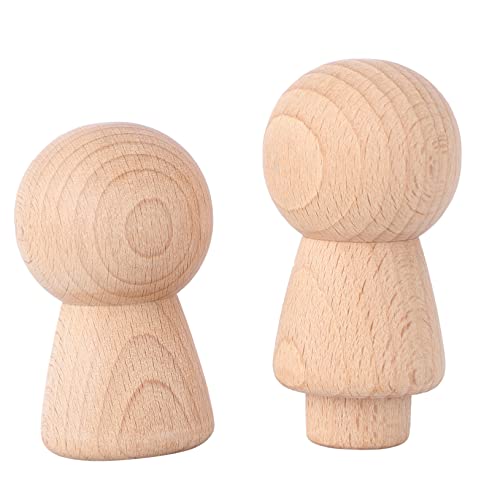 KOMBIUDA 2 Stück Big Headed Puppenpuppenspielzeug Marionette Fingerpuppen Hölzern von KOMBIUDA