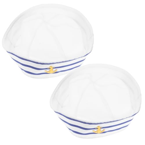 KOMBIUDA 2 Stück Blau Weiße Matrosen Mütze Klassische Kapitänshut Cosplay Mütze Unisex Verstellbare Kostüm Party Hüte für Damen und Herren Langlebig und Vielseitig für Fasching und KOMBIUDA 2 Stück Blau Weiße Matrosen Mütze Klassische Kapitänshut Cosplay Mütze Unisex Verstellbare Kostüm Party Hüte für Damen und Herren Langlebig und Vielseitig für Fasching und von KOMBIUDA