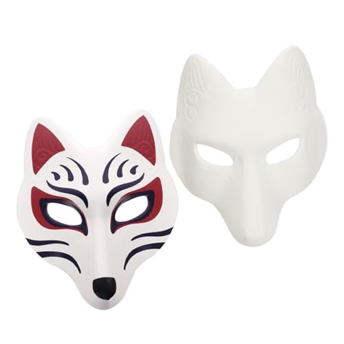 KOMBIUDA 2 Stück DIY Fuchs Maskerade Masken aus Unbemalt Leicht und Sicher zum Bemalen und Gestalten für Erwachsene und Jugendliche als Party und Halloween Kostüm Zubehör KOMBIUDA 2 Stück DIY Fuchs Maskerade Masken aus Unbemalt Leicht und Sicher zum Bemalen und Gestalten für Erwachsene und Jugendliche als Party und Halloween Kostüm Zubehör von KOMBIUDA