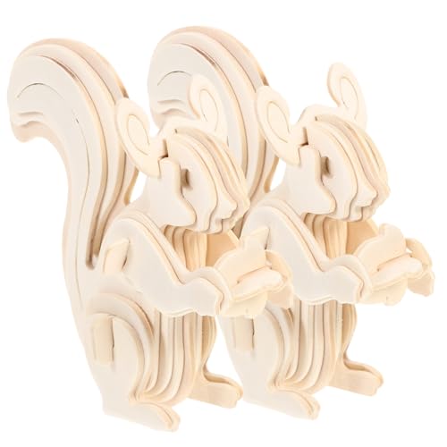 KOMBIUDA 2 Stück DIY Holzpuzzle Tiere Interaktives Puzzle für Squirrel Fördert Kreativität und Hand Augen Koordination für Eltern Interaktion KOMBIUDA 2 Stück DIY Holzpuzzle Tiere Interaktives Puzzle für Squirrel Fördert Kreativität und Hand Augen Koordination für Eltern Interaktion von KOMBIUDA