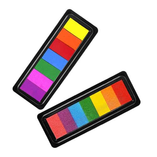 KOMBIUDA 2 Stück DIY Stempelkissen für Waschbare und Sichere Fingerfarben für Kreatives Malen Scrapbooking und Kartenherstellung Vielseitige Verwendung Farben Insgesamt von KOMBIUDA