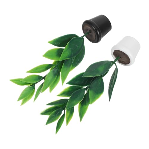KOMBIUDA 2 Stück Gartenpflanze Ornament Topf Landschaftsmodell Grüne Dekoration Kleine Miniatur Winzige Minivase Für Bedarfsartikel Kunststoffdekor Mikrolandschaft Zubehör Maßstab Topf von KOMBIUDA