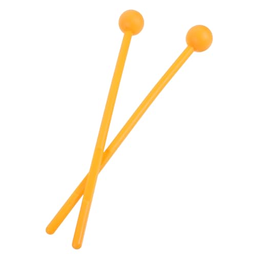 KOMBIUDA 2 Stück Glockenspielhammer kunstoffhammer Percussion-Sticks Zubehör Erwachsene Gefühlt Stöcke Instrument Perkussion mit Kunststoffschlägeln Schlagzeugstock für Anfänger Abs Orange von KOMBIUDA