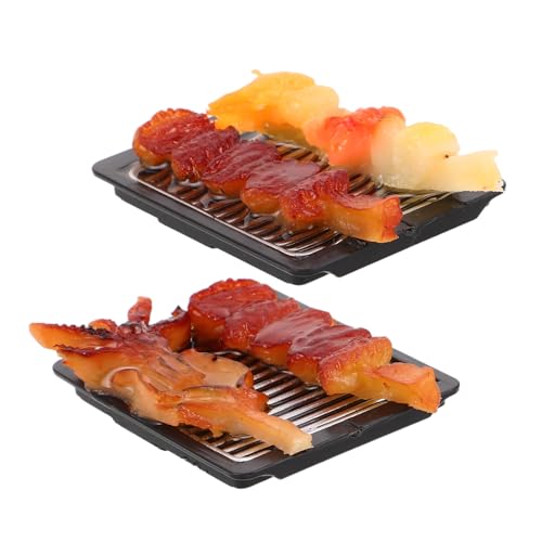 KOMBIUDA 2 Stück Grillmodell Grillspielzeug Küchenzubehör Für Puppenstuben Realistisches Spielfutter Mini-puppenhauszubehör Grillwerkzeuge Puppenhaus-Grill Food-Foto-Requisiten Plastik von KOMBIUDA