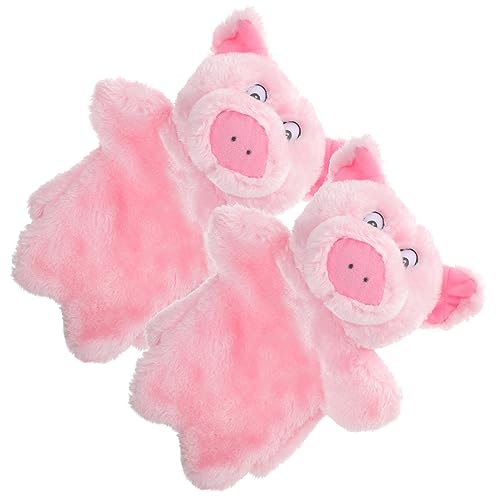KOMBIUDA 2 Stück Handpuppe Früherziehung interaktives Puppen Lernspielzeug spielsachen plushdoll Kindertiere Sprachtraining Handpuppe Plüsch Rosa von KOMBIUDA