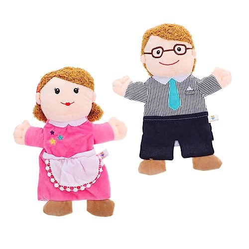 KOMBIUDA 2 Stück Handpuppe Mama Kleinkind Frosch Tiere Puppen Das Tier Die Marionetten Puppenfamilie Pp Baumwolle von KOMBIUDA