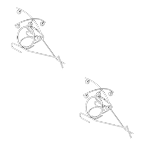 KOMBIUDA 2 Stücke Metall Eisen Figurine Balancing Spielzeug Desktop Dekoration Wohnkultur Mini Hubschrauber Schreibtisch Spielzeug von KOMBIUDA