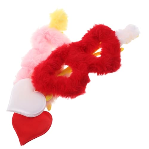 KOMBIUDA 2 Stück Herzförmige Sonnenbrille Plüsch Brillen Partyaccessoire Leicht Angenehm Für Valentinstag Brautjungfern Junggesellinnenabschied Cosplay Hochzeitsdeko von KOMBIUDA