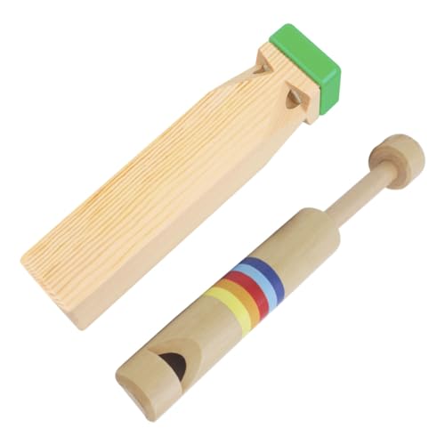 KOMBIUDA 2 Stück Holzpfeifen für Frühes Lernspielzeug Einfache Bedienung Sicher und Leicht für Geburtstagsgeschenke und von KOMBIUDA