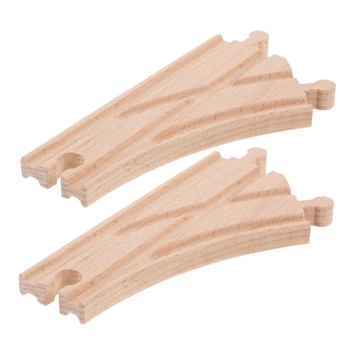 KOMBIUDA 2 Stück Holzschienen Holz Bahnschienen Verbindungsstücke Eisenbahn Weichenschienen Erweiterbare Eisenbahnstücke Kompatibel Mit Großen Marken Doppelstift KOMBIUDA 2 Stück Holzschienen Holz Bahnschienen Verbindungsstücke Eisenbahn Weichenschienen Erweiterbare Eisenbahnstücke Kompatibel Mit Großen Marken Doppelstift von KOMBIUDA
