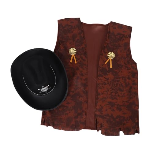 KOMBIUDA 2 Stück Jeans Themenkleid Boys Cowboy -kostüm Faschingskostüm Kostüm Cowboyhut Bauernhutkostüm Halloween-cowboy-cosplay Outfit Mit Westthemen Western Cowboyhüte Für Stoff KOMBIUDA 2 Stück Jeans Themenkleid Boys Cowboy -kostüm Faschingskostüm Kostüm Cowboyhut Bauernhutkostüm Halloween-cowboy-cosplay Outfit Mit Westthemen Western Cowboyhüte Für Stoff von KOMBIUDA