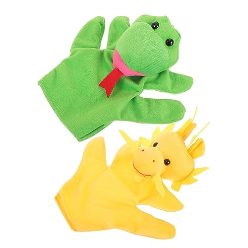 KOMBIUDA 2 Stück Kinderpuppe interaktive Puppen interaktives hausdeko Spielzeugpuppe Tierhandpuppe plushdoll Tierpuppe Puppen für Babys Plüschpuppe tierisches Stoff von KOMBIUDA
