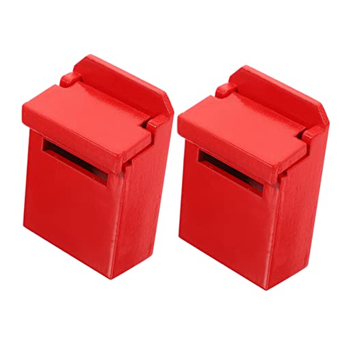 KOMBIUDA 2 Stück Letterbox-Modell Dekoration Miniaturen Post Bausatz Figuren Briefkasten Mini-Mailbox-Modell Lustige Gartendeko Mini-briefkästen Für Hölzern Rot KOMBIUDA 2 Stück Letterbox-Modell Dekoration Miniaturen Post Bausatz Figuren Briefkasten Mini-Mailbox-Modell Lustige Gartendeko Mini-briefkästen Für Hölzern Rot von KOMBIUDA