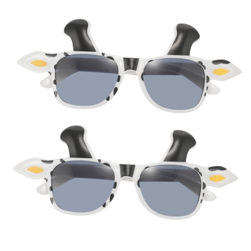 KOMBIUDA 2 Stück Lustige Kuh Sonnenbrille für Erwachsene Party Accessoires Foto Booth Requisiten Geburtstagsfeier Dekoration Bequemes Pc Material Cartoon Design von KOMBIUDA