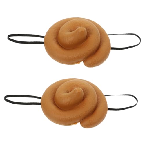 KOMBIUDA 2 Stück Lustiger Poop Hut für Erwachsene Realistisches Kopf Accessoire für Partys Pranks und Cosplay Kostümzubehör für Halloween und Festlichkeiten von KOMBIUDA