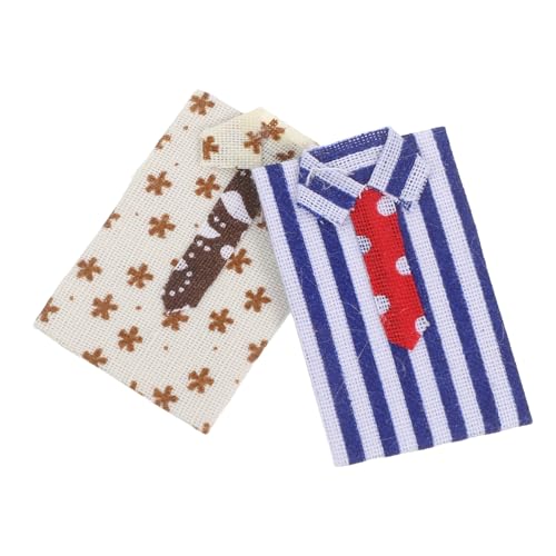 KOMBIUDA 2 Stück Maßstab Stoffkleidung für Puppenhaus Realistische Miniatur Hemden für Bjd Figuren Leichte Kompatible Accessoires für Dioramen und Sammelvitrinen KOMBIUDA 2 Stück Maßstab Stoffkleidung für Puppenhaus Realistische Miniatur Hemden für Bjd Figuren Leichte Kompatible Accessoires für Dioramen und Sammelvitrinen von KOMBIUDA