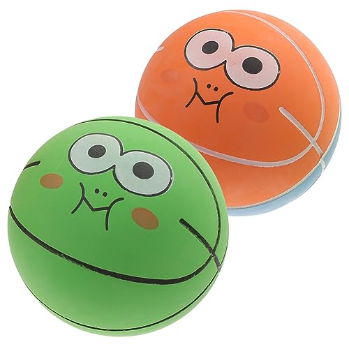KOMBIUDA 2 Stück Mini Basketball Lustige Hüpfbälle Pädagogische Hüpfbälle Party Springbälle Hüpfbälle Spiel Springbälle Lustige Hüpfbälle Spiel Springbälle Gummi von KOMBIUDA