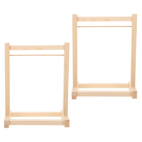 KOMBIUDA 2 Stück Mini Kleider Rack für Puppenbekleidung Platzsparender Organizer für Puppenhaus Möbel für Accessoires und Dekoration von KOMBIUDA