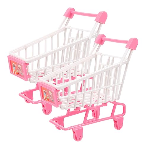 KOMBIUDA 2 Stück Mini -Supermarktmodell für Kleinkinder Einkaufswagen Spielzeugspielzeug Shopping Cart Supermarktspielzeug Kinderwagen Plastik Rosig KOMBIUDA 2 Stück Mini -Supermarktmodell für Kleinkinder Einkaufswagen Spielzeugspielzeug Shopping Cart Supermarktspielzeug Kinderwagen Plastik Rosig von KOMBIUDA