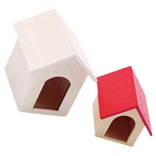KOMBIUDA 2 Stück Mini Hundehütten Puppenhaus-Spielzeug Holzdekoration Kleine Tierhütten Kinder Spielzeug Zierobjekte Für Puppenhaus KOMBIUDA 2 Stück Mini Hundehütten Puppenhaus-Spielzeug Holzdekoration Kleine Tierhütten Kinder Spielzeug Zierobjekte Für Puppenhaus von KOMBIUDA