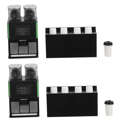 KOMBIUDA 2 Stück Miniatur Kaffeemaschine Plastik Mini für Puppenhaus Küche Rollenspiel Deko Zubehör Platzsparend Langlebig Kreatives von KOMBIUDA