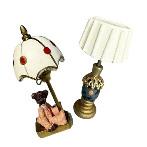 KOMBIUDA 2 Stück Miniatur Tischlampe Dekoration Niedliche Mini Lampe für Puppenhaus Deko Kleine Schreibtischlichter für Sammler KOMBIUDA 2 Stück Miniatur Tischlampe Dekoration Niedliche Mini Lampe für Puppenhaus Deko Kleine Schreibtischlichter für Sammler von KOMBIUDA