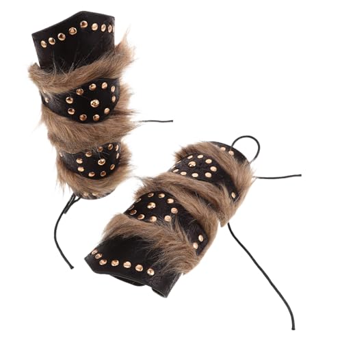 KOMBIUDA 2 Stück Mittelalterliche Armschützer mit Nieten und Weichem Retro Renaissance Armschiene Vintage Kunstleder Armbänder für Cosplay Party Bühnenauftritte und Halloween KOMBIUDA 2 Stück Mittelalterliche Armschützer mit Nieten und Weichem Retro Renaissance Armschiene Vintage Kunstleder Armbänder für Cosplay Party Bühnenauftritte und Halloween von KOMBIUDA