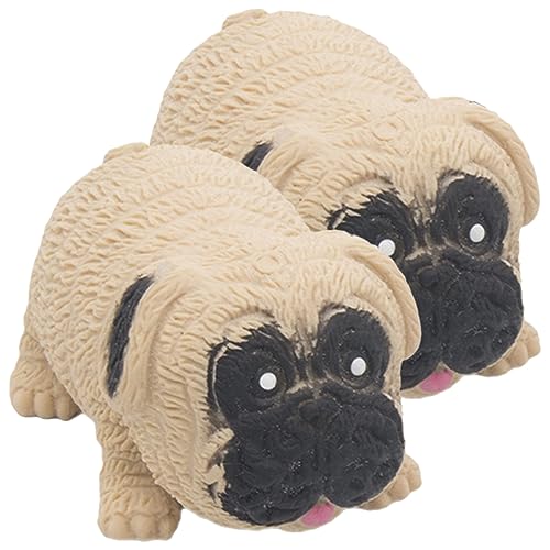 KOMBIUDA 2 Stück Mops Stressabbau Halloween dehnbares Stressspielzeug in Welpenform für kinderspielzeug Funny Toys kleine Spielsachen Hundespielzeug von KOMBIUDA