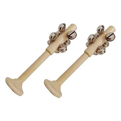 KOMBIUDA 2 Stück Musikinstrument Holzspielzeug Glocke für Frühes Lernen Pädagogisches Rhythmus und Musikverständnis für Kleinkinder KOMBIUDA 2 Stück Musikinstrument Holzspielzeug Glocke für Frühes Lernen Pädagogisches Rhythmus und Musikverständnis für Kleinkinder von KOMBIUDA