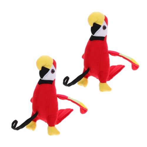 KOMBIUDA 2stücke Piratenpapagei Der Schulter Plüschpapagei Für Kostüm Stofftier Spielzeug Piratenschulterpapagei Halloween-kostüm Zubehör Falscher Papagei Requisite Vogelschulter von KOMBIUDA